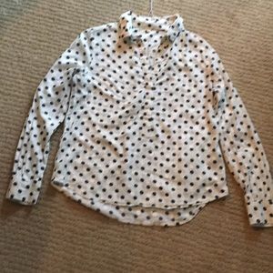 Polka Dot 3/4 Button Down
